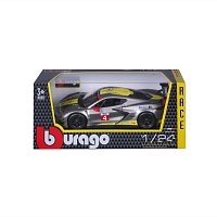 Bburago - RACE, 2020 Chevrolet Corvette C8.R, šedá metalíza, 1:24