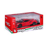 Bburago - RACE+PLAY Ferrari 488 Pista, červená, 1:24