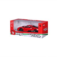 Bburago - RACE+PLAY Ferrari 488 Pista, červená, 1:24
