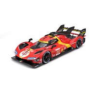 Bburago - RACING, Ferrari 499P - 24H Le Mans Champion 2024 v dekorativním boxu, 1:18