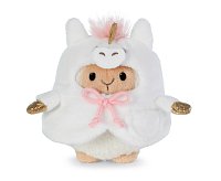 NICI plyš MyMochi Ovečka Wools 8cm s duhou a kostýmem jednorožce, dárkové balení