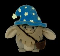 NICI plyš MyMochi Oslík Earl 8cm s kouzelným lektvarem a kostýmem čaroděje, dárkové balení