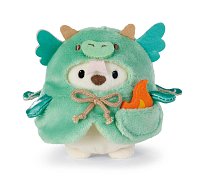 NICI plyš MyMochi Ľadový medveď Snono 8cm s plamienkom a kostýmom draka v dar.balení