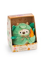 NICI plyš MyMochi Lední medvěd Snono 8cm s plamínkem a kostýmem draka, dárkové balení