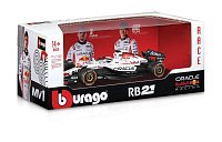 Bburago – RACE Formula F1 Oracle Red Bull Racing RB21 (2025) s helmou, #1 Max Verstappen, 1:18
