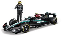 Bburago - RACE F1 s figúrkou jazdca, Mercedes-AMG Petronas W15 (2024), #44 Lewis Hamilton, 1:24