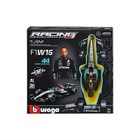 Bburago - RACING MODEL KIT, Formule Mercedes-AMG Petronas W15 (2024), #44 Lewis Hamilton, 1:24