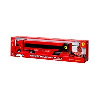 Bburago – RACE Tahač s návěsem Iveco S Way + F1 Ferrari SF-24 (2024), #16 Charles Leclerc, 1:43