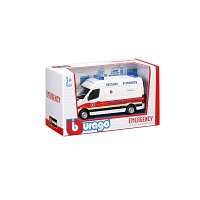 Bburago - EMERGENCY, Vozidlo záchranné služby - Mercedes-Benz Sprinter, Paris, 1:50