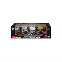 Bburago - FORMULA RACING F1 4 Pack - Oracle Red Bull Racing , #1 M.Verstappen + #11 S.Perez, 1:43
