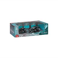 Bburago - FORMULA RACING F1 4 Pack – Mercedes-AMG Petronas, #44 L.Hamilton + #63 G.Russell, 1:43