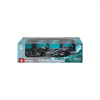 Bburago - FORMULA RACING F1 4 Pack – Mercedes-AMG Petronas, #44 L.Hamilton + #63 G.Russell, 1:43