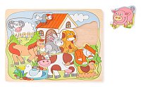 Puzzle na desce ´´Domácí veselá zvířátka´´