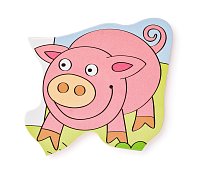 Puzzle na desce ´´Domácí veselá zvířátka´´