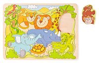 Puzzle na doske ´´Africké veselé zvieratka´´