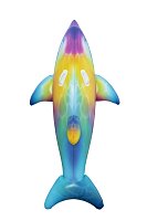 Nafukovací duhový delfín s úchyty Dolphin Daydream - 173 x 84 x 46 cm