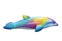 Nafukovací duhový delfín s úchyty Dolphin Daydream - 173 x 84 x 46 cm