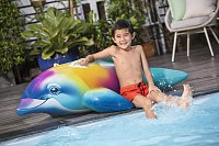 Nafukovací duhový delfín s úchyty Dolphin Daydream - 173 x 84 x 46 cm