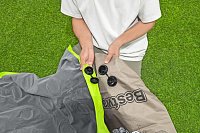 Semišová nafukovací matrace ROLL and RELAX - 188 x 99 x 22cm