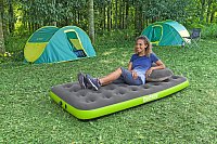 Semišová nafukovací matrace ROLL and RELAX - 188 x 99 x 22cm