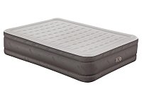Semišová nafukovací matrace FORTECH s integrovanou pumpou 203 x 152 x 46 cm