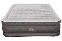 Semišová nafukovací matrace FORTECH s integrovanou pumpou 203 x 152 x 46 cm
