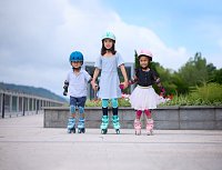 První Inline brusle 2v1, modré, vel. 26-29