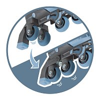 První Inline brusle 2v1, modré, vel. 30-33