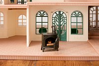 Nábytek - elegantní jídelna s krbem