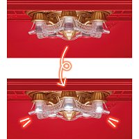 Vila s červenou střechou u řeky