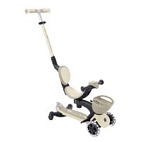 Koloběžka Go Up Baby Lights se sedátkem 3 v 1, taupe