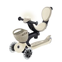 Koloběžka Go Up Baby Lights se sedátkem 3 v 1, taupe