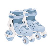 Dětské čtyřkolové brusle LEARNING SKATES vel. EU 26-29, popelavě modrá