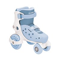 Dětské čtyřkolové brusle LEARNING SKATES vel. EU 26-29, popelavě modrá