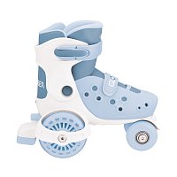 Dětské čtyřkolové brusle LEARNING SKATES vel. EU 26-29, popelavě modrá