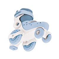 Dětské čtyřkolové brusle LEARNING SKATES vel. EU 26-29, popelavě modrá