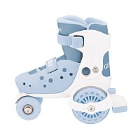 Dětské čtyřkolové brusle LEARNING SKATES vel. EU 26-29, popelavě modrá