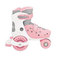 Dětské čtyřkolové brusle LEARNING SKATES vel. EU 26-29, pastelově růžová