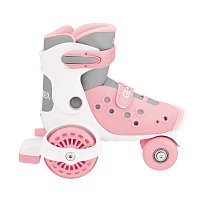 Dětské čtyřkolové brusle LEARNING SKATES vel. EU 26-29, pastelově růžová