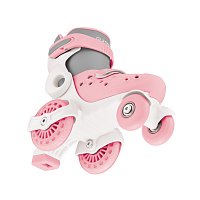 Dětské čtyřkolové brusle LEARNING SKATES vel. EU 26-29, pastelově růžová