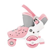 Dětské čtyřkolové brusle LEARNING SKATES vel. EU 26-29, pastelově růžová