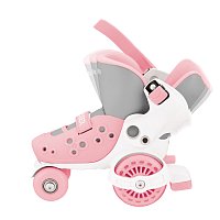 Dětské čtyřkolové brusle LEARNING SKATES vel. EU 26-29, pastelově růžová
