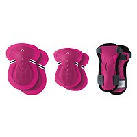 Sada chráničů 3v1 PROTECTIVE JUNIOR SET XXS, fuchsiová růžová