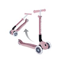 Koloběžka JUNIOR FOLDABLE LIGHTS ECOLOGIC, berry
