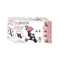 Tříkolka Globber Explorer Trike Foldable 4v1, tmavá pastelová růžová