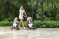 Tříkolka Globber Explorer Trike Foldable 4v1, tmavá pastelová růžová