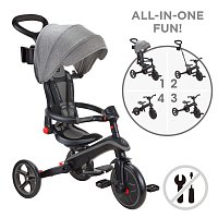 Tříkolka Globber Explorer Trike Foldable 4v1, černo-šedá