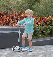 Koloběžka JUNIOR FOLDABLE LIGHTS ECOLOGIC, blueberry