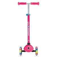 Koloběžka Globber Primo Lights 3-kolečka, fuchsiová růžová