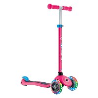 Koloběžka Globber Primo Lights 3-kolečka, fuchsiová růžová